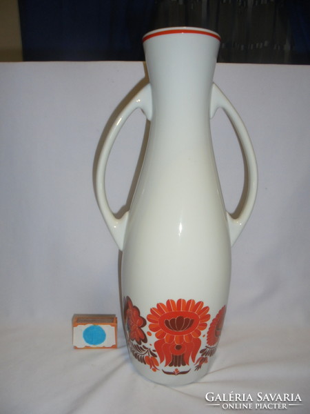 Old Hólloháza two-handled vase - 36 cm