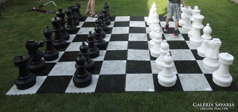 Garden chess and a large chess board