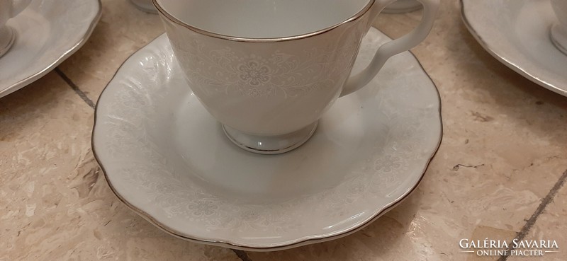 Tea set or cappuccino, 6-person porcelain
