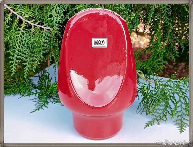 Rare retro special bay ceramic red ceramic vase