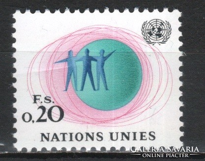 ENSZ 0101  (Genf)   Mi 3 postatiszta     0,30 Euro