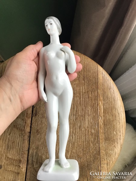 Old hólloháza porcelain female nude figure