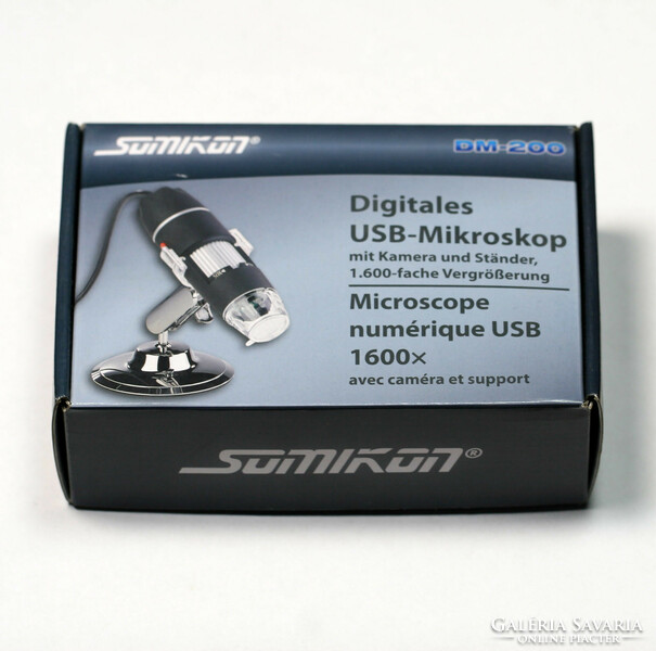 Sumikon dm-200 digital usb microscope with camera and stand 1600x magnification