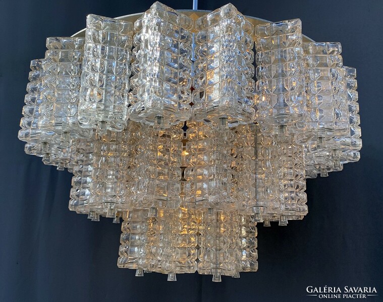 Austrolux chandelier, huge rare piece, vintage!