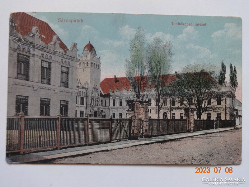 Old postcard: sárospatak, teacher training institute (1922)
