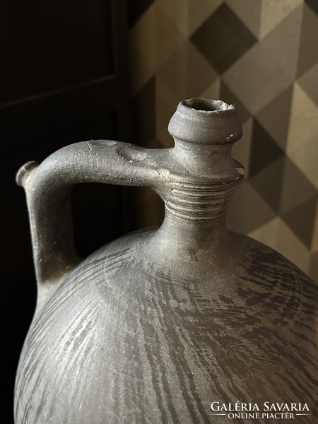 Antique large black jug, harvest jug