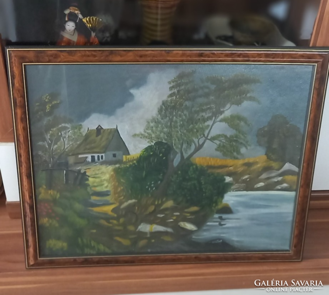 Painting in a gilded frame
