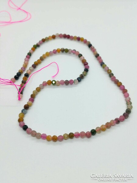 Faceted tourmaline mineral pearl 3 mm