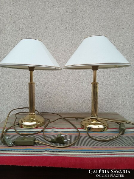 Vintage réz asztali lámpa 2db. hollywood regency style. Alkudható!