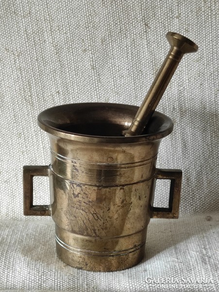 Small antique copper mortar from the legacy of the photographer 