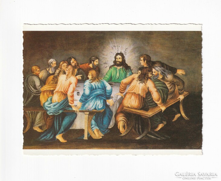 HV:31 Húsvéti Vallásos Üdvözlő képeslap posatatiszta "Képzőművészeti"