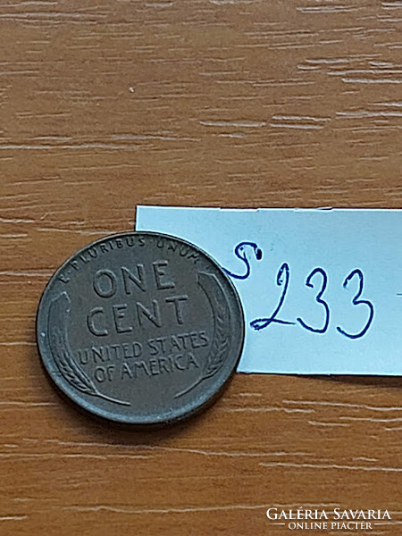 USA 1 CENT 1953  Kalászos penny, Lincoln, BRONZ   S233