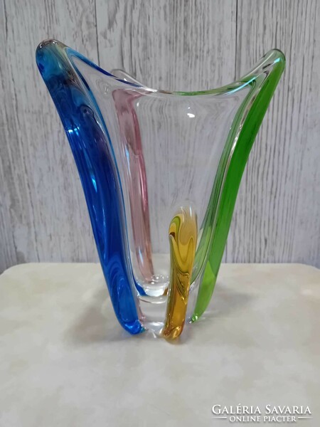 Frantisek zemek rhapsody Czechoslovak art glass vase