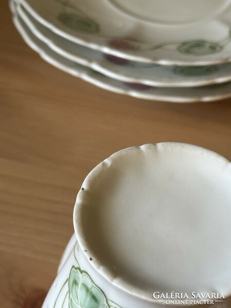 Antique Art Nouveau porcelain tea set, hand painted