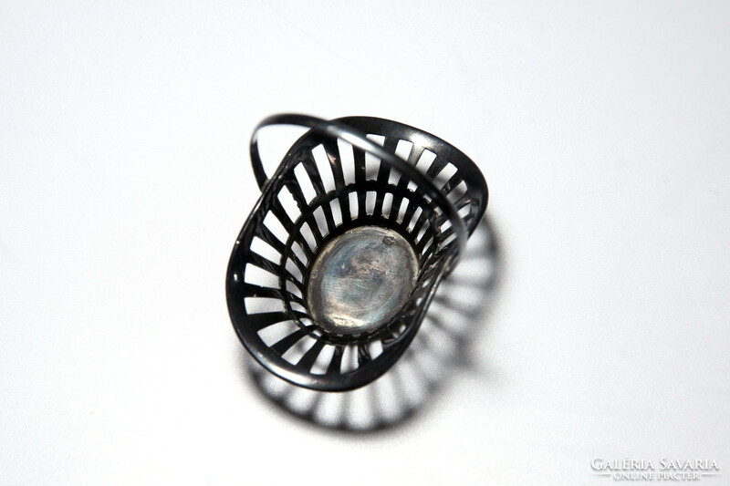 1900. Martin Mayer Ezüst Gyűrűtartó Kosárka | Szecessziós Mini Füles Ékszertartó