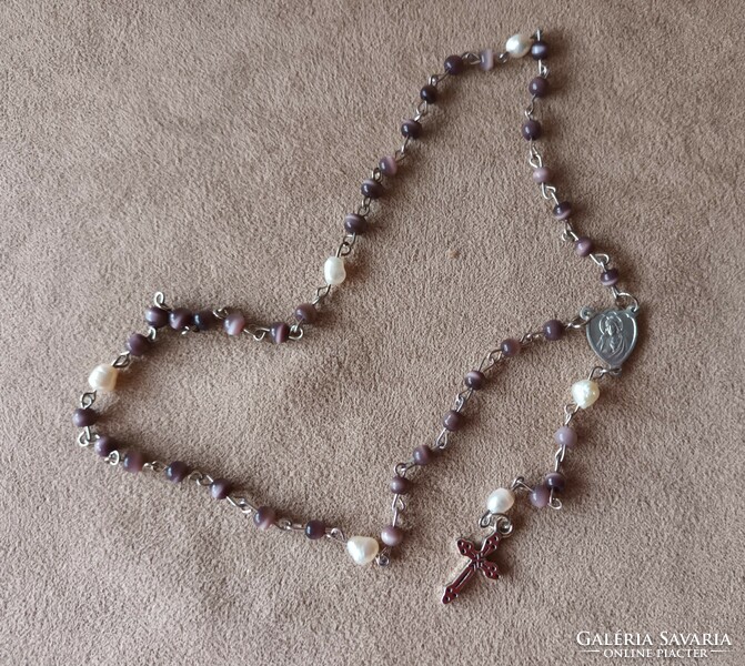 Rosary made of cat's eye mineral