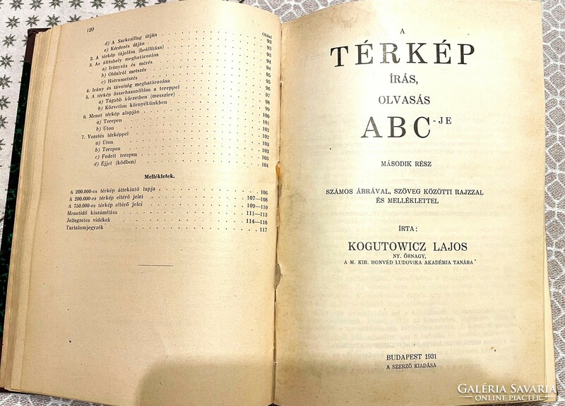 Lajos Kogutowicz: the ABC of reading and writing the map 1-2. Volume - antique book