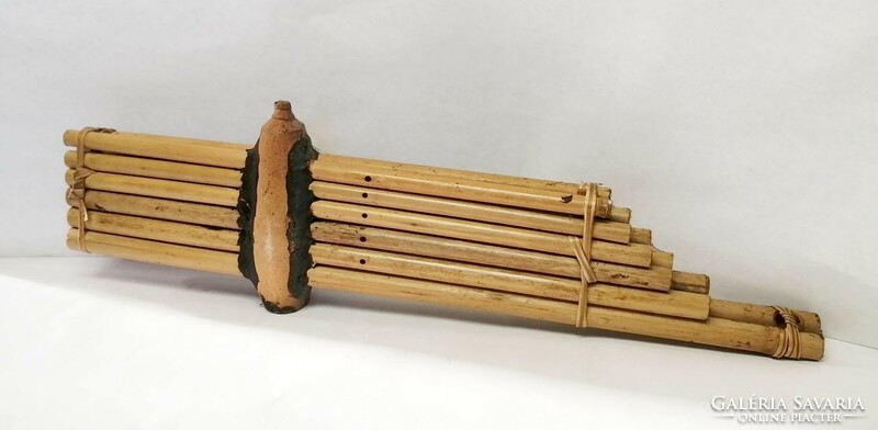 Two-line panpipe, bamboo handicraft from the Indonesian archipelago