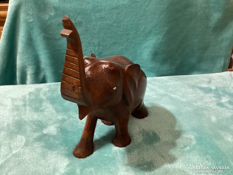 Solid wood elephant