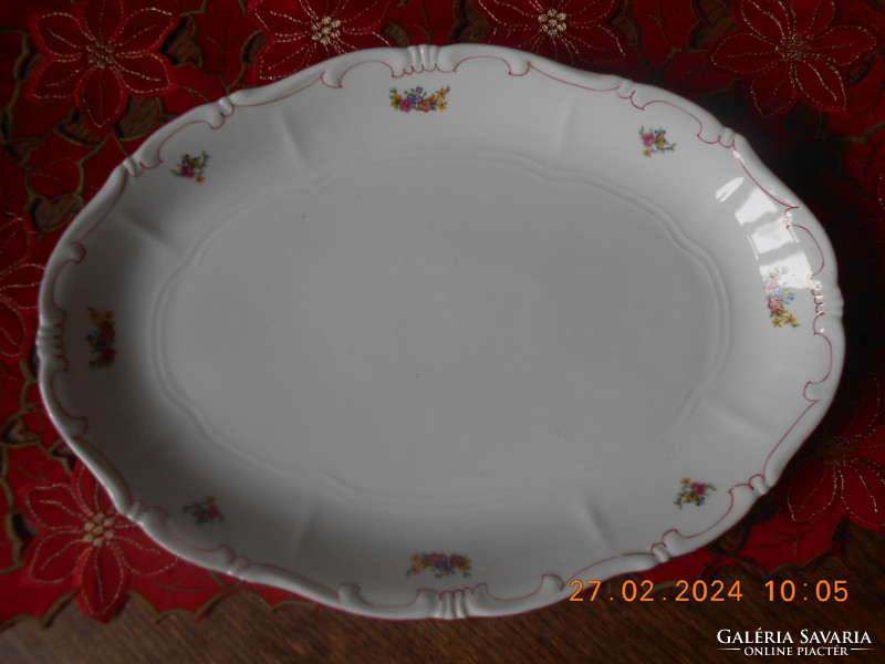 Zsolnay flower bouquet pattern roast / roast dish