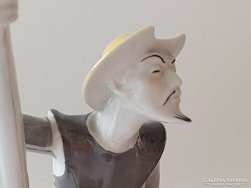 Retro dekoráció Drasche Don Quijote szobor SÉRÜLT!