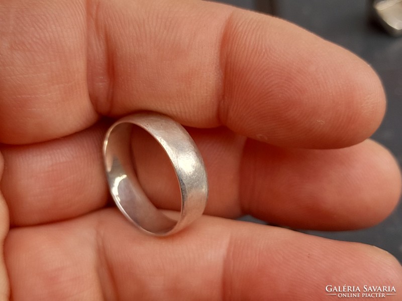 Thick silver hoop ring