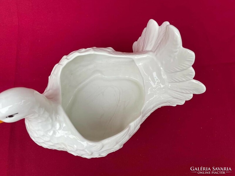 Gyönyörű porcelán galamb virág kaspó