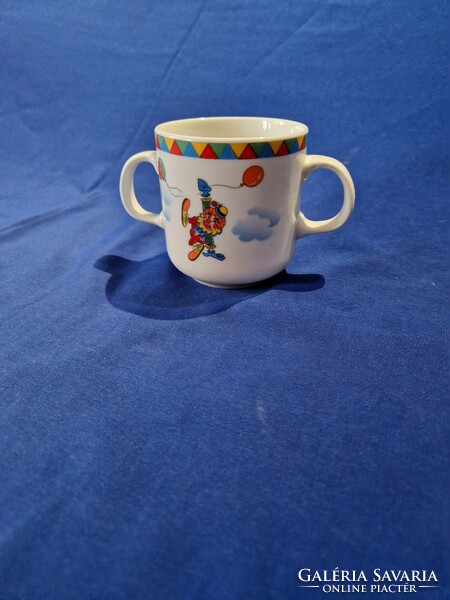 Alföld porcelain clown balloon mug with children's pattern