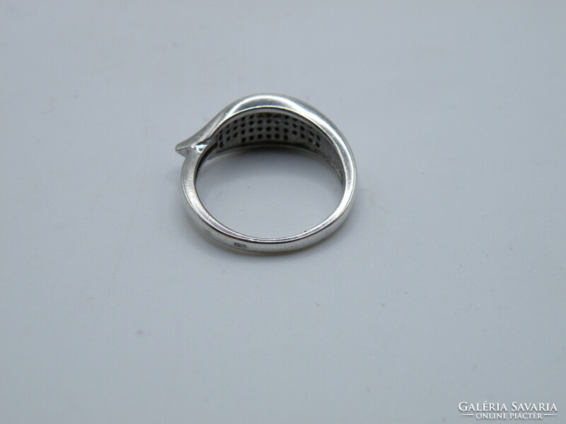 Uk0319 leaf shape silver 925 ring size 53 1/2