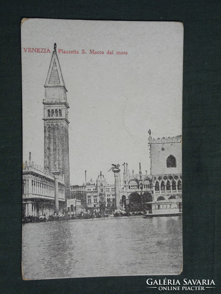 Postcard, italia, venezia piazzetta s. Marco dal mare, Saint Mark's square, church