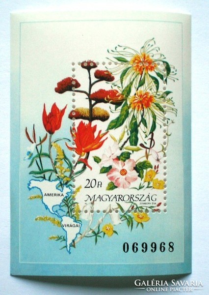 B214 / 1991 Földrészek virágai II. - Amerika blokk postatiszta