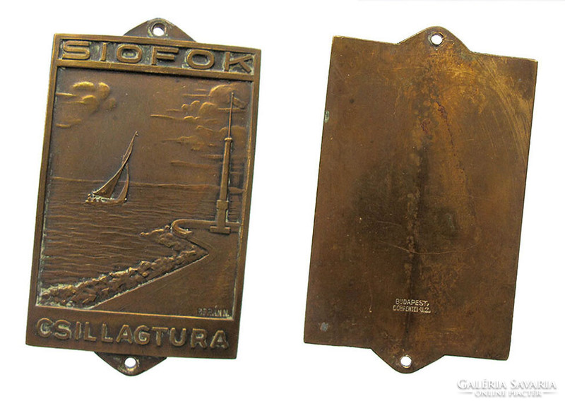 Star tour of Siófok / Hungarian touring club / grille plaque (1935)