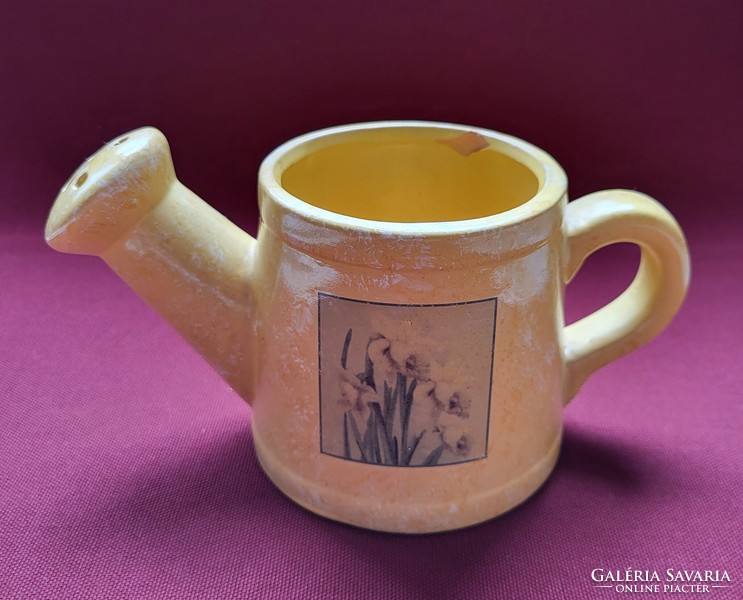 Ceramic porcelain watering can sprinkling narcissus flower pattern vase Easter spring summer decoration