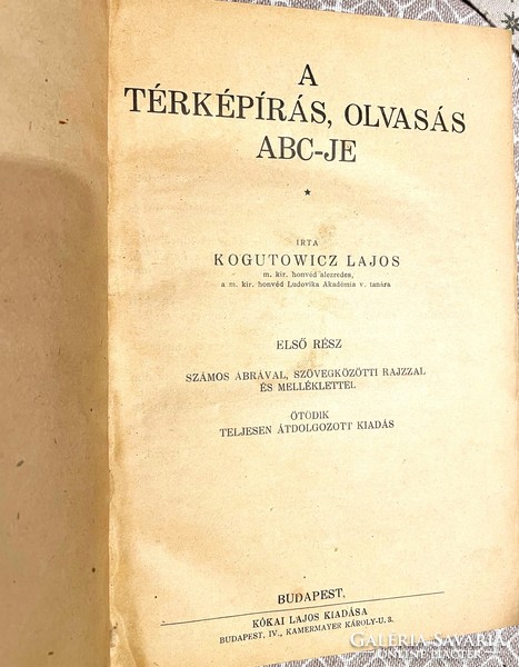 Lajos Kogutowicz: the ABC of reading and writing the map 1-2. Volume - antique book