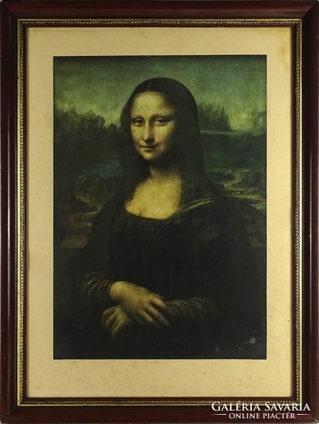 1Q649 Leonardo da Vinci : Mona Lisa színes nyomat 77 x 57.5 cm