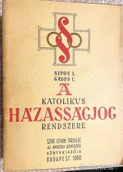 Dr. Istvángálos László Sipos The System of Catholic Marriage Law - antique law book