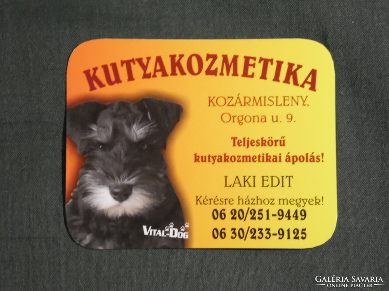 Kártyanaptár, kis méret, Laki Edit kutya kozmetika, Kozármisleny,  2009, (6)