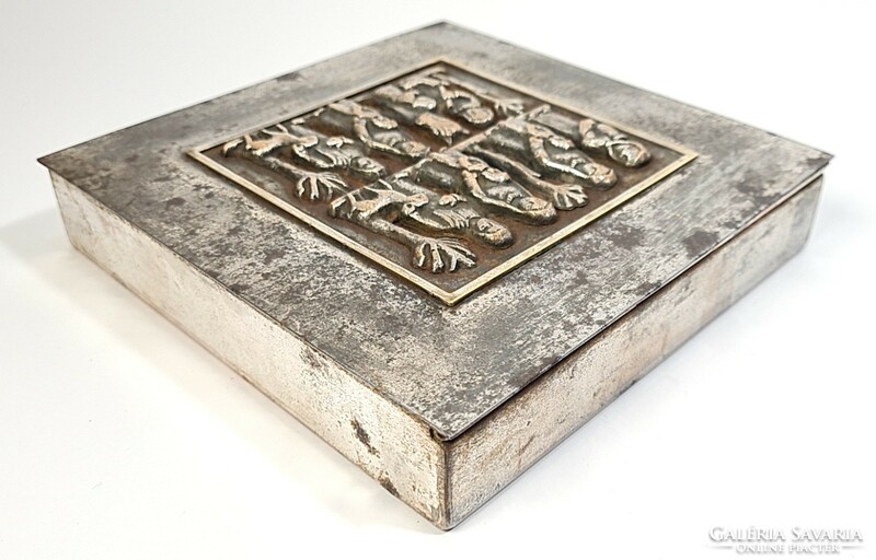 Vintage / mid century - Teván margit industrial art metal box