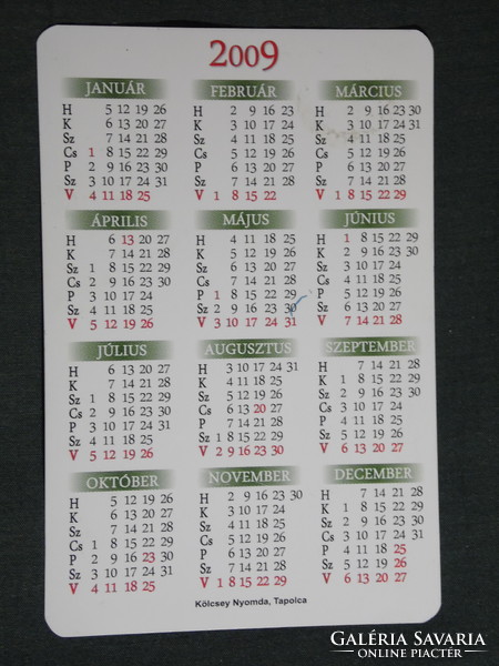 Card calendar, Badacsony region, festival events, Szigliget, Káptalantóti, Ábrahámheg, 2009, (6)