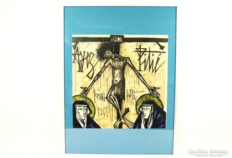 Original lithograph by Bernard Buffet: Jesus Christ Crucifixion