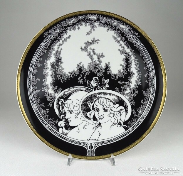 1Q663 Jurcsák László Hóllóház porcelain decorative plate 31 cm