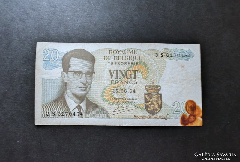 Belgium 10 Francs / Frank 1964, F+