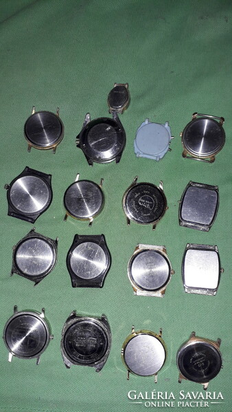 Antique old and newer watches, watch parts - cases, structures, dials - together according to the pictures 1.