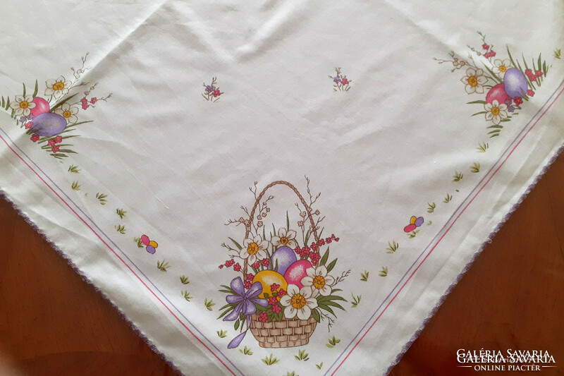 Easter cotton tablecloth. Tablecloth. 85X85 cm