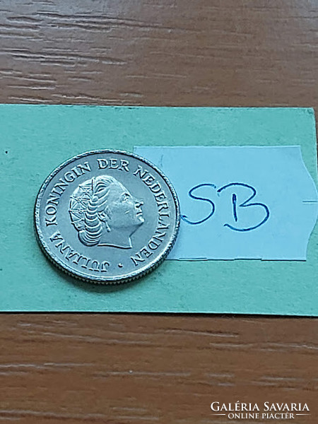 Netherlands 25 cents 1977 Queen Juliana, nickel sb