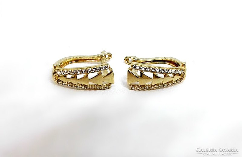Gold earrings with stones (zal-au123355)