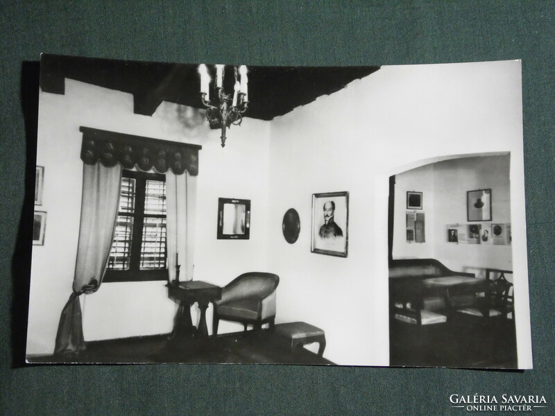 Postcard, Badacsony, literary memorial museum, kisfaludy exhibition