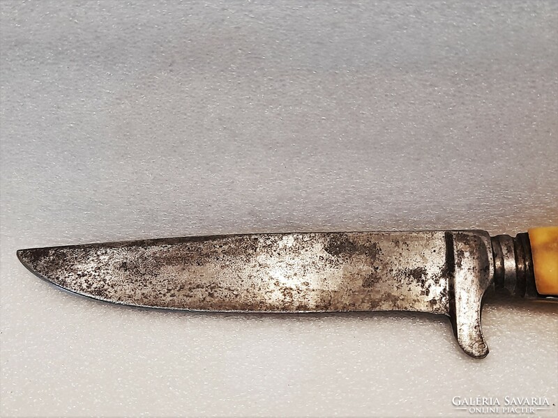 Antik agancsnyelű vadásztőr, vadász kés, tőrkés