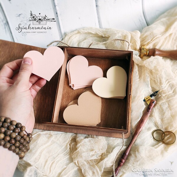Creative guest book - milk chocolate mandala book box with hearts
