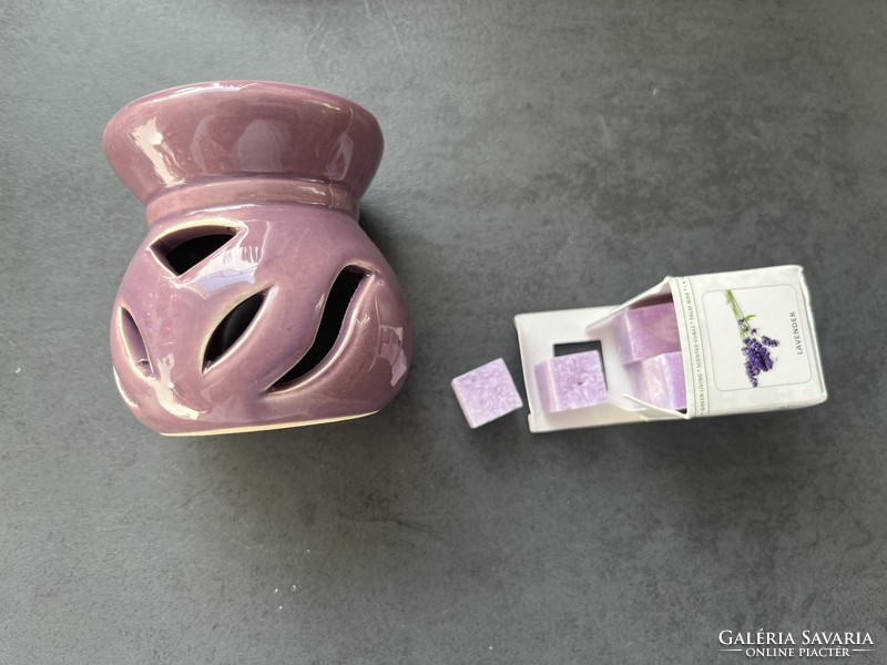 Purple ceramic small vaporizer with lavender wax